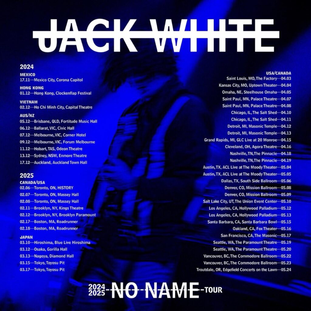 jack white, no name, alternative rock, hard rock, blues rock, jack white tour, tour dates, audiofuzz